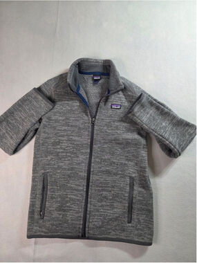 Patagonia Kids XL (14) Grey Fleece Jacket - Full Zip Warm Outdoor Layer